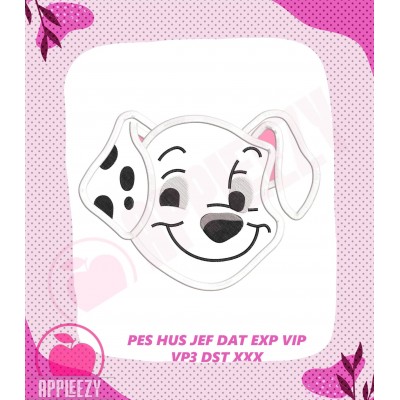 101 Dalmatians Puppies Head Applique Design 1
