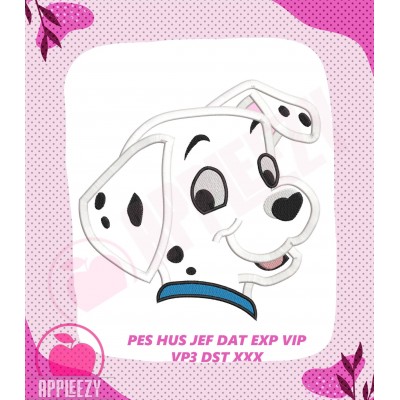 101 Dalmatians Puppies Head Applique Design 3