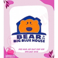 Bear in the Big Blue House Logo Applique Design