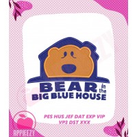 Bear in the Big Blue House Logo Filled Embroidery Design
