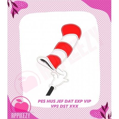 Dr Seuss Cat in the Hat With Hand Applique Design