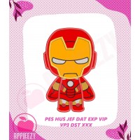 Iron Man Superhero Applique Design 2