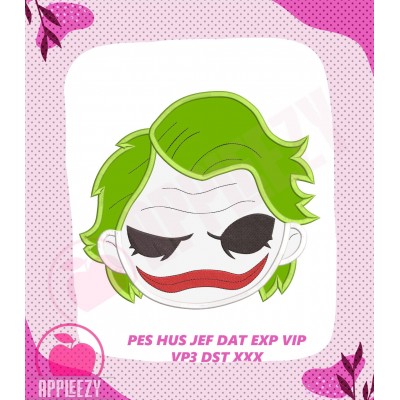 Joker Head Applique Design