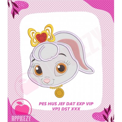 Palace Pets Rabbit Berry Head Applique Design