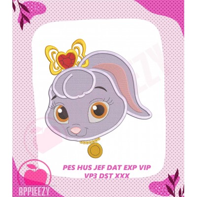Palace Pets Rabbit Berry Head Embroidery Design