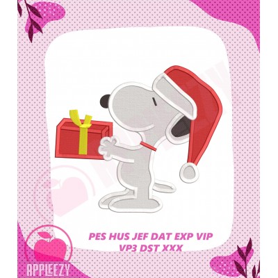 Snoopy Share Gifts Embroidery Design